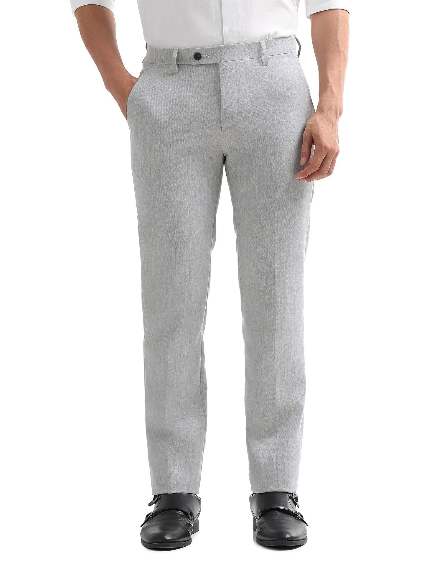 arrow Men Grey Formal Trouser_ARAEOTR2090-picture-19