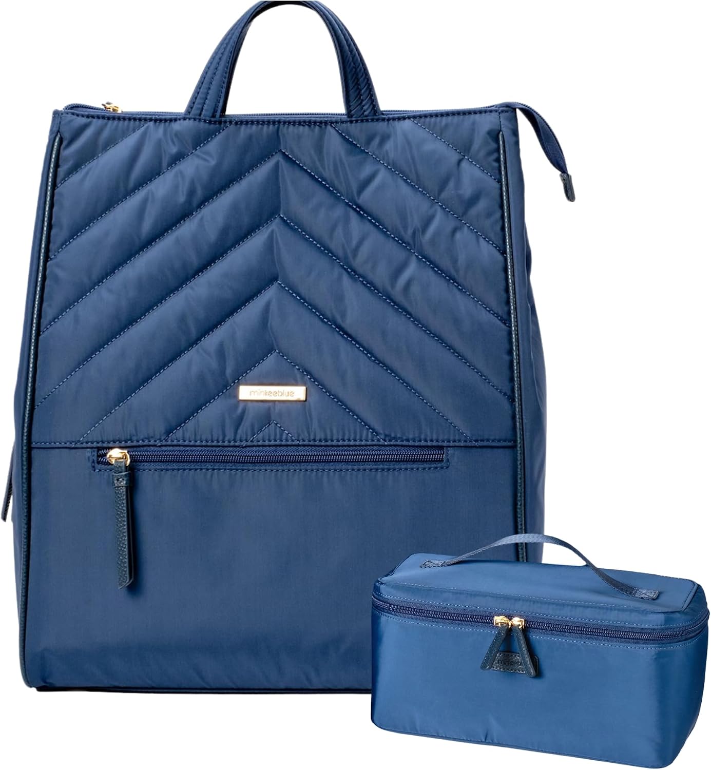 MinkeeBlue Amber 14.5" Laptop Backpack with Insulated Lunch Bag, Shoe Bag - Perfect for Work, Travel, Everyday Use (Royal Blue)