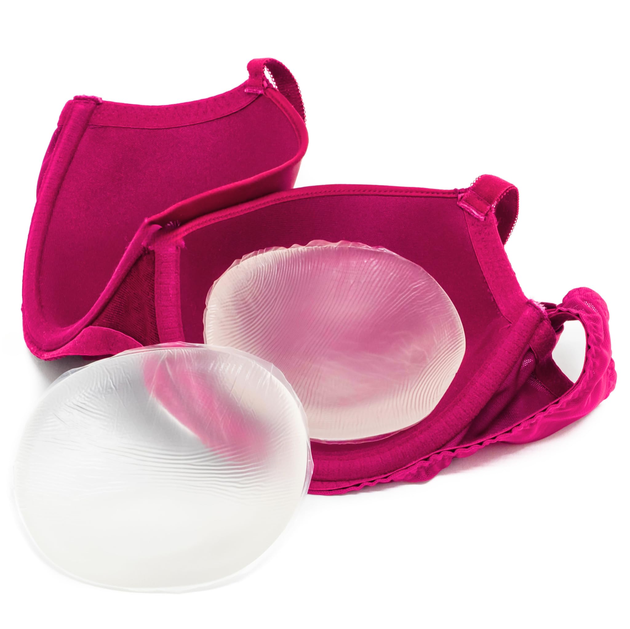 Style 3: "The All Rounder - Silicone Breast Enhancers (aka Chicken Fillets, bra fillers, gel pads, inserts) Breast Covering Style - 160g Pair - For All Skin Tones Translucent Colour