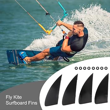 Surfboard Fins 4 Pieces Paddleboard Splitter Replacement | Surfboard Training Fins for Swimming Snorkeling Kayak Lake Diving Travel Pool Vacation Beach