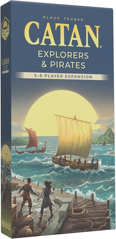 CATAN Explorers & Pirates 5-6 Player Expansion (6th Edition) Add More Players to Your Adventure, Strategy Game for Kids & Adults, Ages 12+, 3-6 Players, 90-120 Minute Playtime | Add More Players to Your Adventure, Strategy Game for Kids & Adults, Ages 12+, 3-6 Players, 90-120 Mins