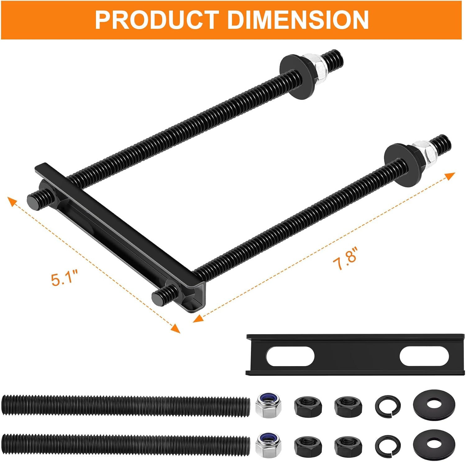 Trailer Spare Tire Carrier for Utility Trailer Accessories, Upgrade Designed Universal Wheel Bracket Spare Tire Mount Holder