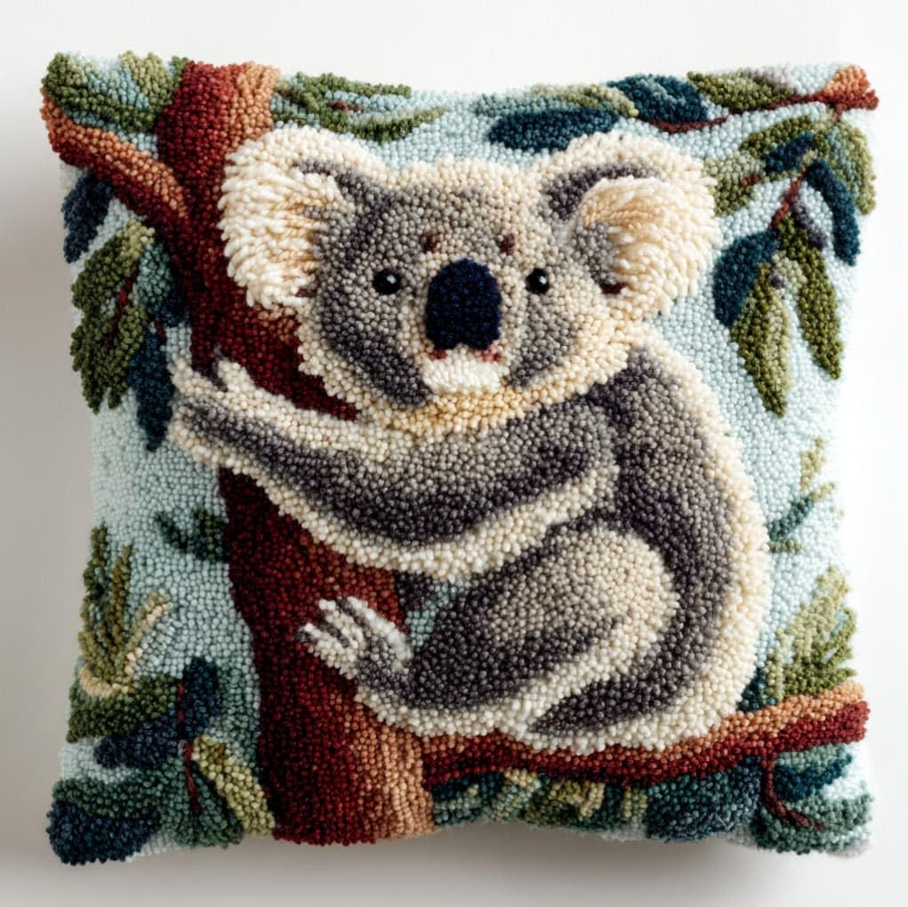 AxiangziK Creative Latch Hook Pillow Kit,Koala