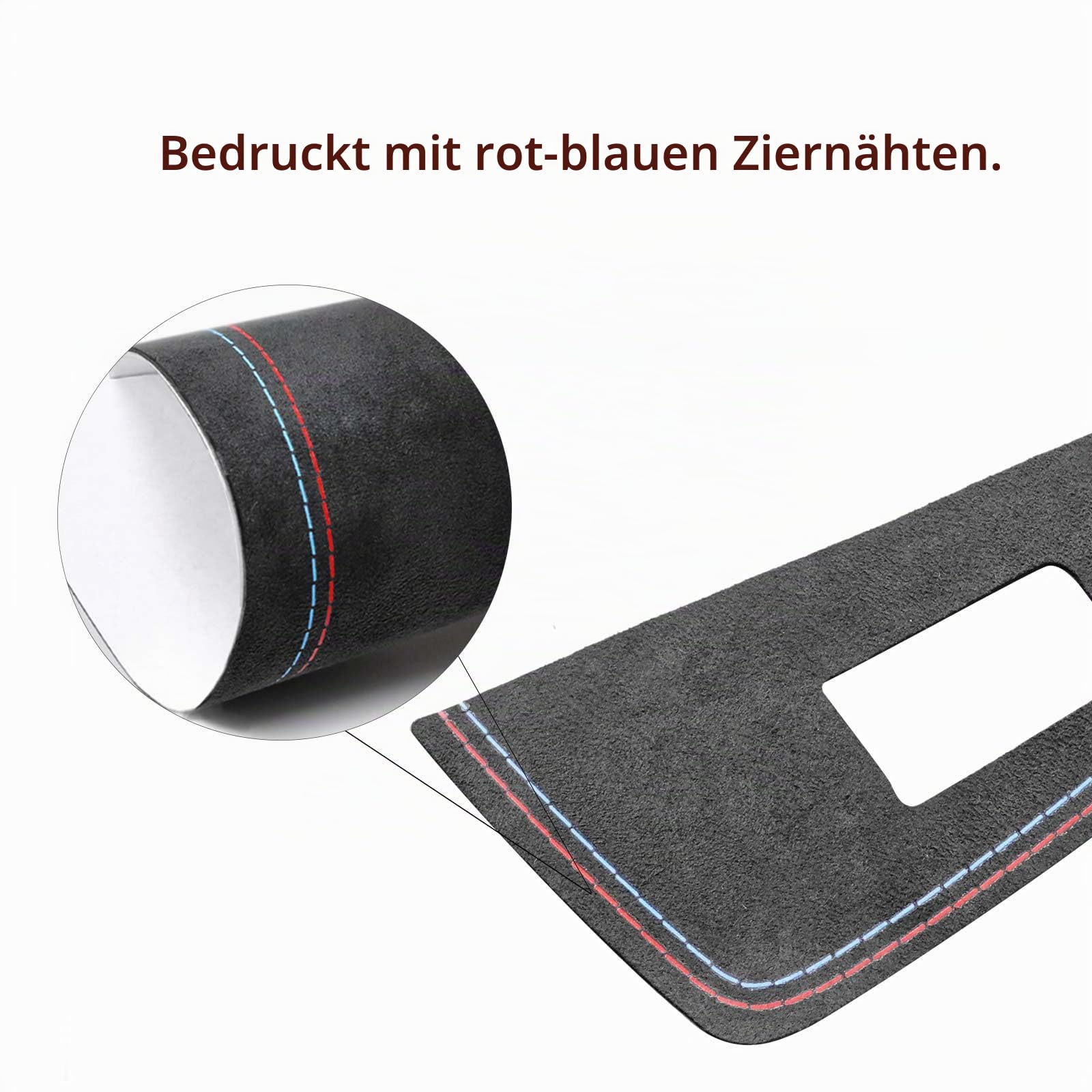 BETTERHUMZ Auto-Armaturenbrett-Abdeckung, kompatibel mit BMW F22 F20 F23 M235i M240i 228i 116i 218i 220i 118i 125i 225i 2012-2019 für Alcantara Mittelkonsole Aufkleber Innenzubehör (C, Normal)