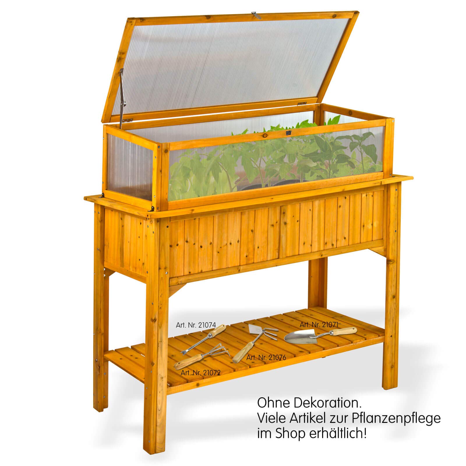 Holz Hochbeet Pflanzbeet Gartenbeet Beet mit Frühbeetaufsatz Frühbeet Aufsatz