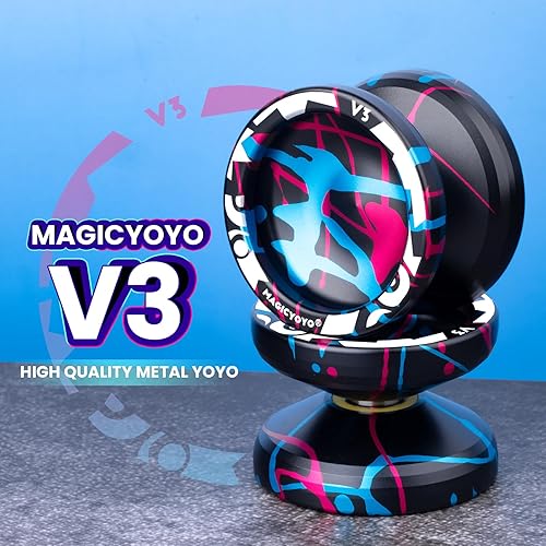 Miniatura 116 de MAGICYOYO Yoyos responsivos para niños principiantes, paquete de 2 Pro Yoyo, Yo Yo V3 de metal de doble función, yoyos de plástico K1 Plus con 12