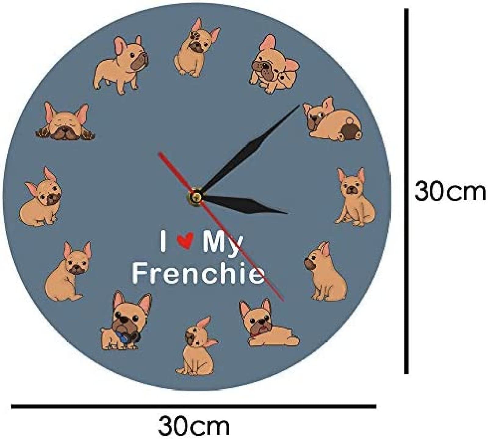 Amazon.co.jp: 子犬犬の壁時計犬の品種フレンチブルドッグ壁時計モダン