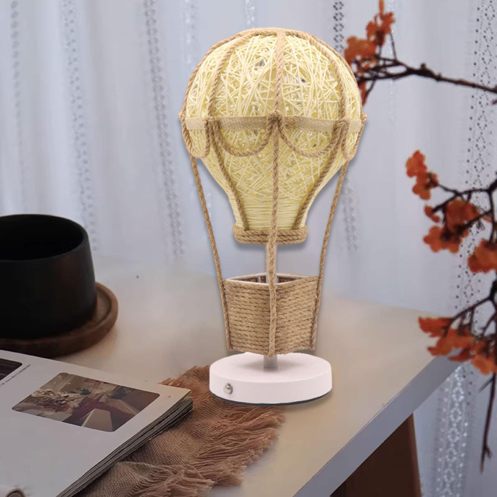 perfk Heißluftballon-Nachtlicht-Tischlampe für die Heimdekoration, Tischlampe, Nachttischlampe, Ornament für Büro, Bücherregal, Schreibtisch, Innenbereich