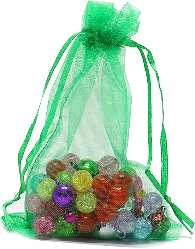 Miniatura 400 de Dealglad 100pcs Drawstring Organza bolsas de joyería caramelo para fiestas, casamientos, regalos Negro