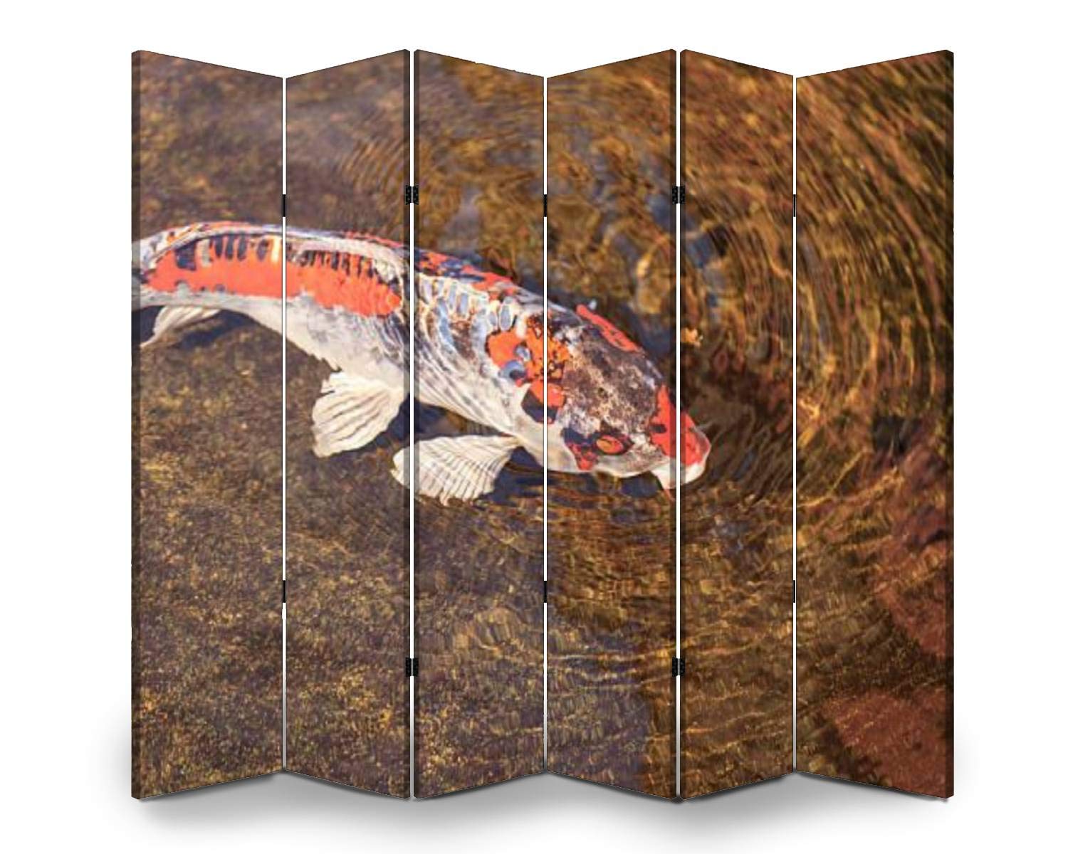 Buy APED DECOR Wood Screen Room Divider Koi Fish Cyprinus carpio