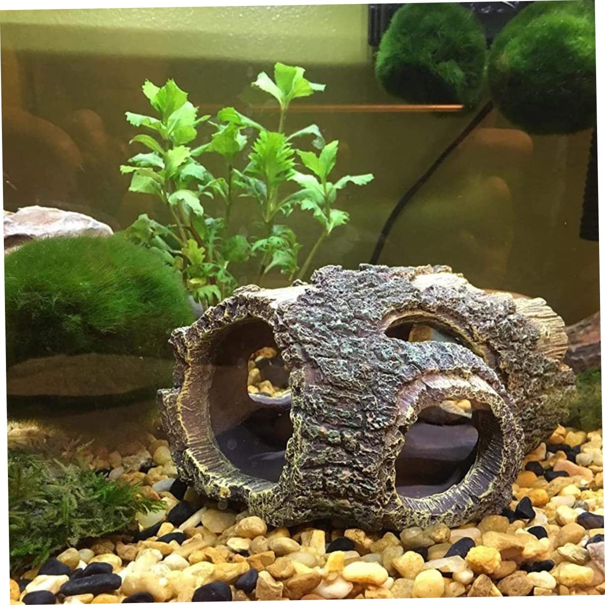 YARNOW 2 Piezas De Cueva Simulada para Evitar El Tronco De Un Árbol con Forma De Serpiente Crestada para Reptiles Peces Cabaña De Madera Adorno para Escondite De Lagartos Y Geckos