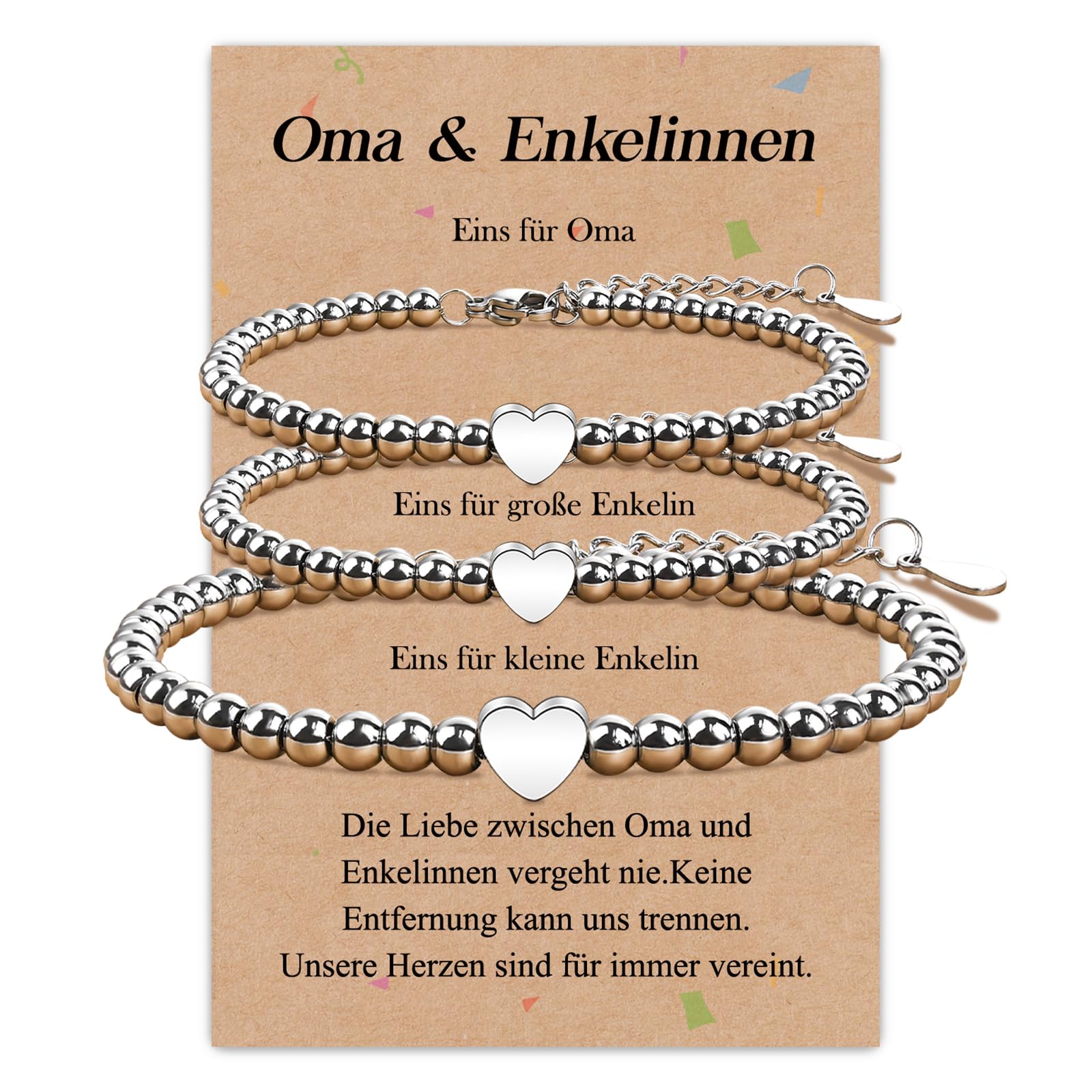 SUNSH 2/3 Stück Mutter Tochter Armband,Mutter Tochter Geschenk,Zurück Zur Schule Geschenke,Muttertags Geschenk, Frauenarmband, Mutter Tochter Geburtstag/Schulanfangs Geschenk,Herz Wunsch Set
