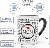 Vista 2 de Taza de café para mamá, de cerámica, de 16 onzas, para embarazo, para las nuevas mamás, taza grande para Navidad, regalos de cumpleaños, regalos