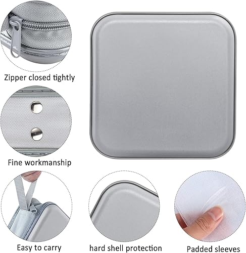 Miniatura 32 de Funda para CD, capacidad para 40 unidades, para CD/DVD, cartera, de plástico duro, DVD, carpetas de almacenamiento para automóvil, hogar, oficina,