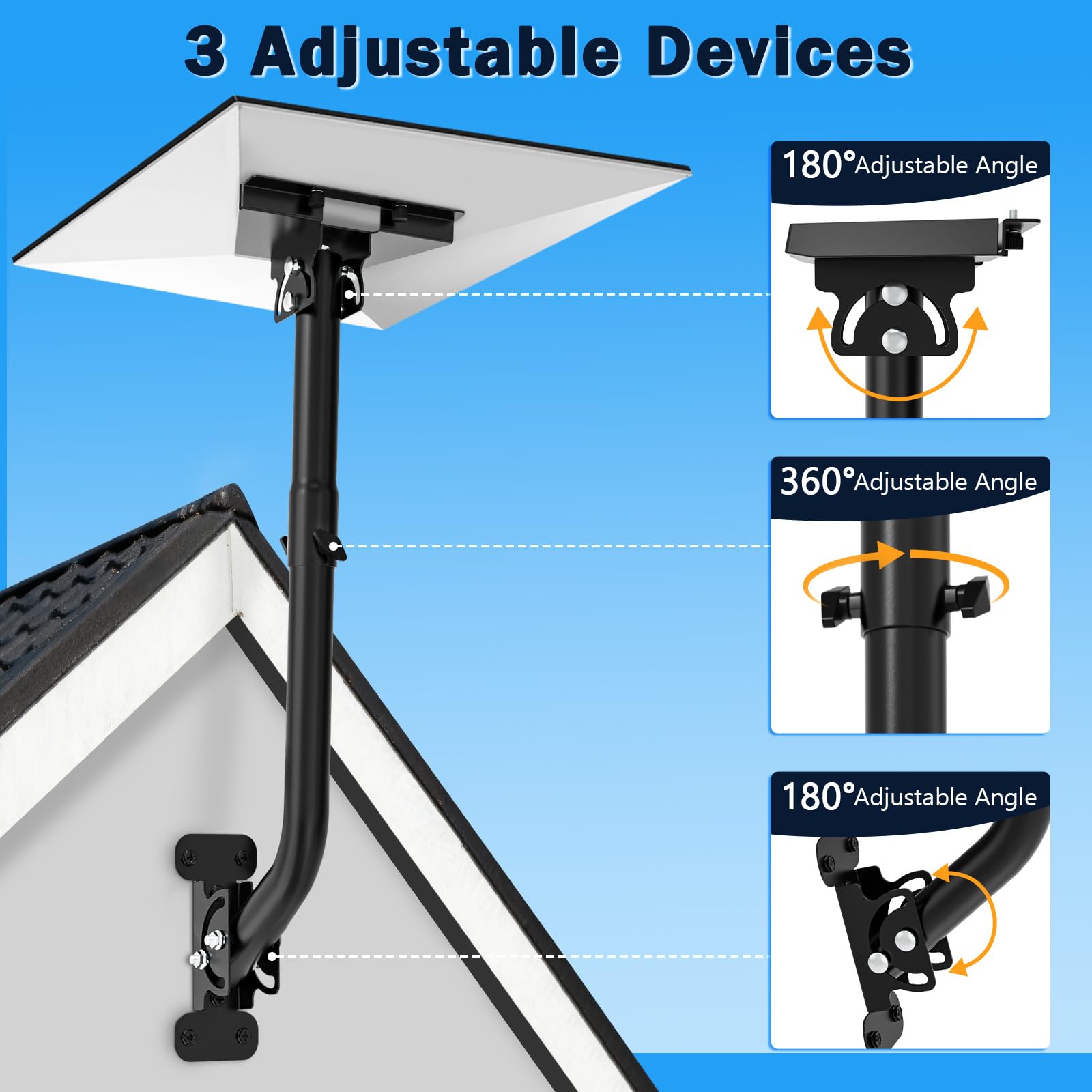Gen 3 uchwyt ścienny z regulacją 360° z adapterem rurowym Gen3 do zestawu satelitarnego Gen3 Internet Kit