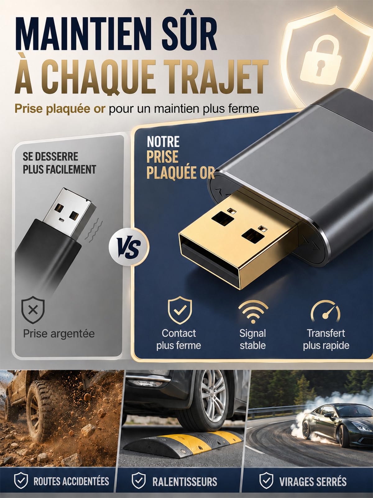 Mini Adaptateur CarPlay sans Fil pour Apple/Android Auto, Connexion Rapide, Android Auto sans Fil pour GPS Portable Voiture, sans Latence & Surchauffe, Compatible avec iPhone (iOS 10+) et Android 10+