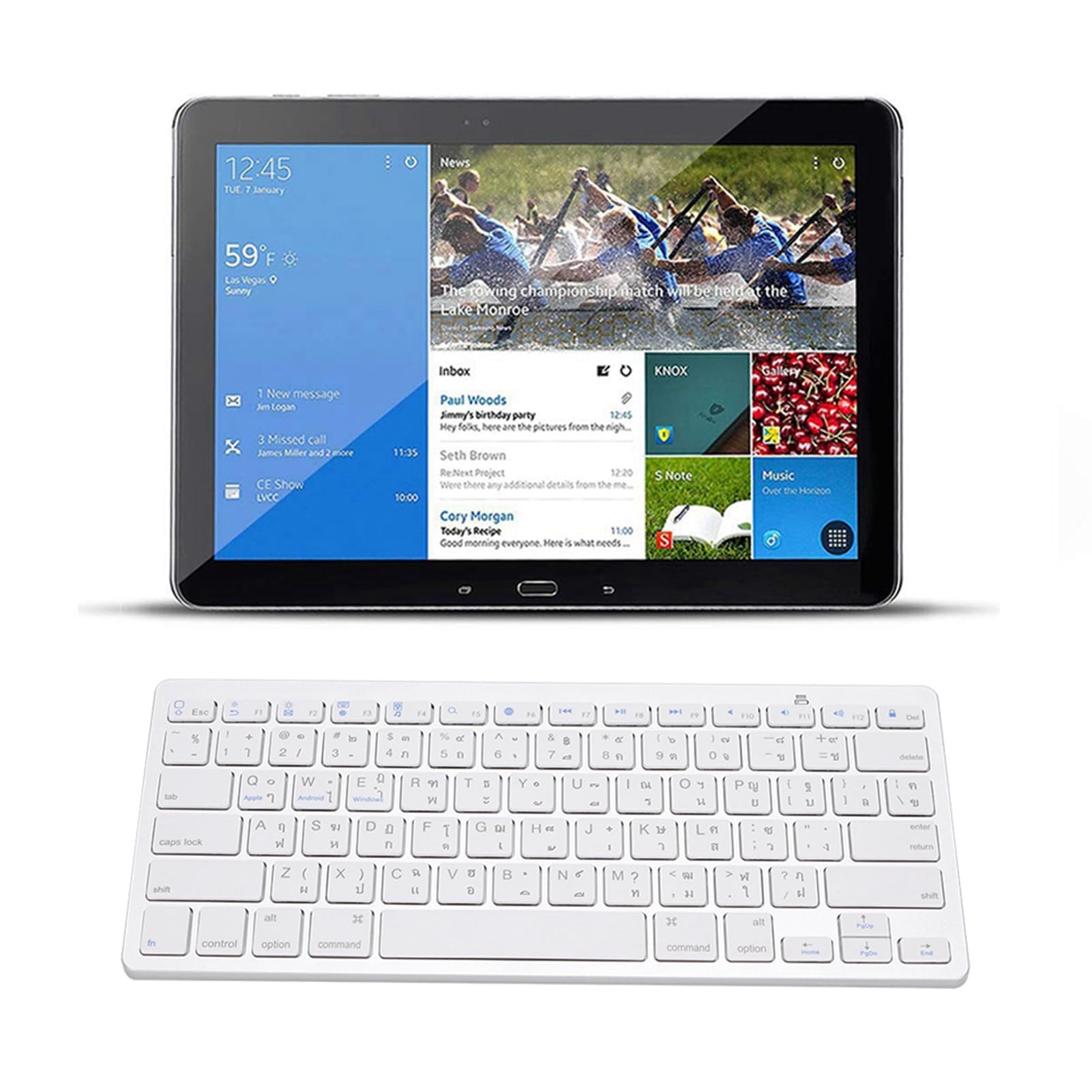 Bewinner Thailändische Ultradünne kabellose Tastatur, 78 Tasten Ultradünne Tragbare Multifunktionstastatur mit Schwebenden Tasten für iOS/Mac/Android/Windows, PC Gaming Tastaturen