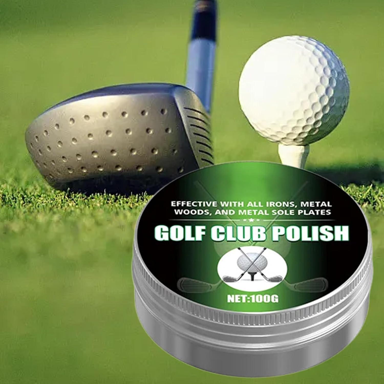 Golf Club Polishing Kit - 100g Portable Remover, Single Unit Abrasive Solution for Restoration, High-Efficiency Sponge Applicator, Sports Hardware, Maintenance Set for Courses, Ranges