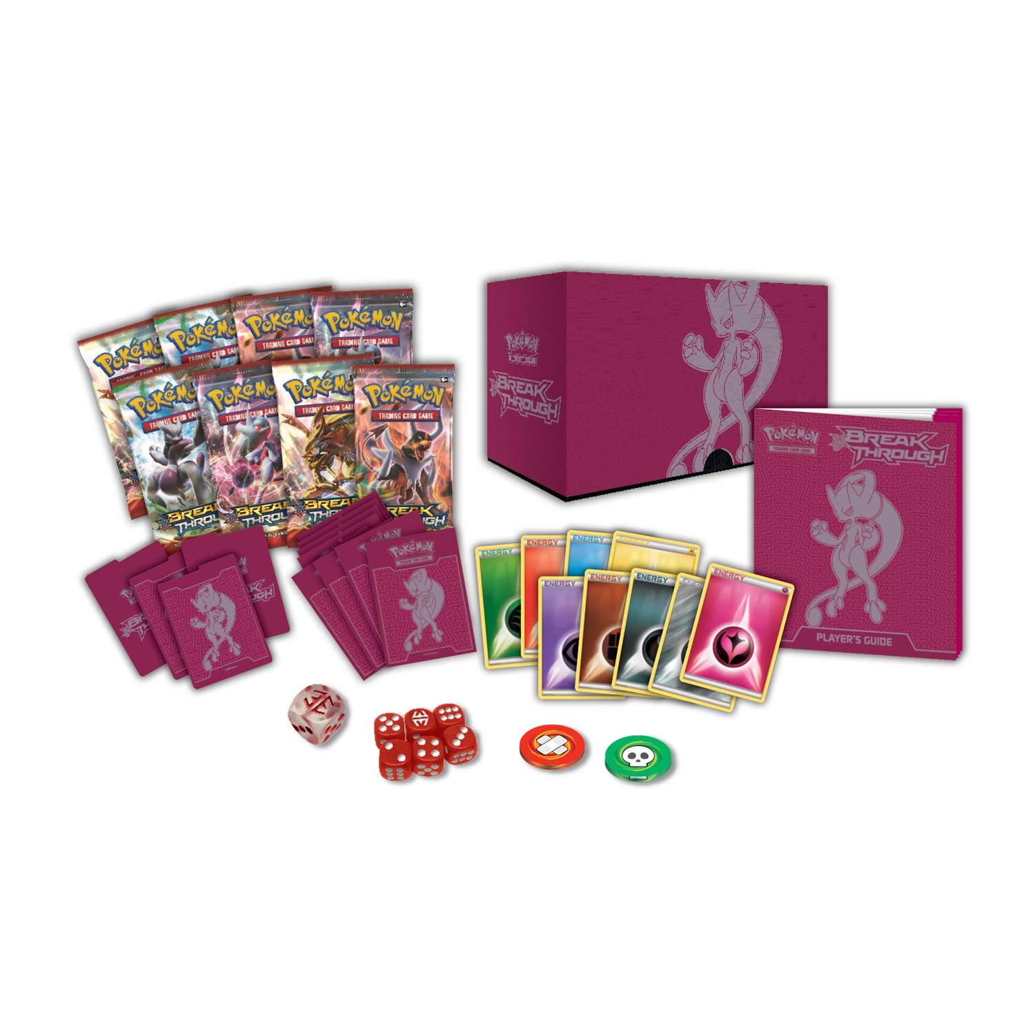 Amazon.com: Pokemon TCG: X&Y 8 Breakthrough Elite Trainer Box-Mewtwo Y X&Y  8 Y- Over 65 Cards, Pink : Toys & Games