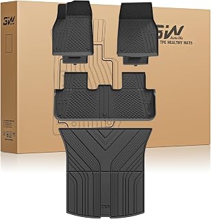 Tesla Model Y Juniper Floor Mats, Rear Cargo Liner, Custom Fit 2025 2026 Model Y Acecessories, TPE All Weather Odorless Non-Slip, Black