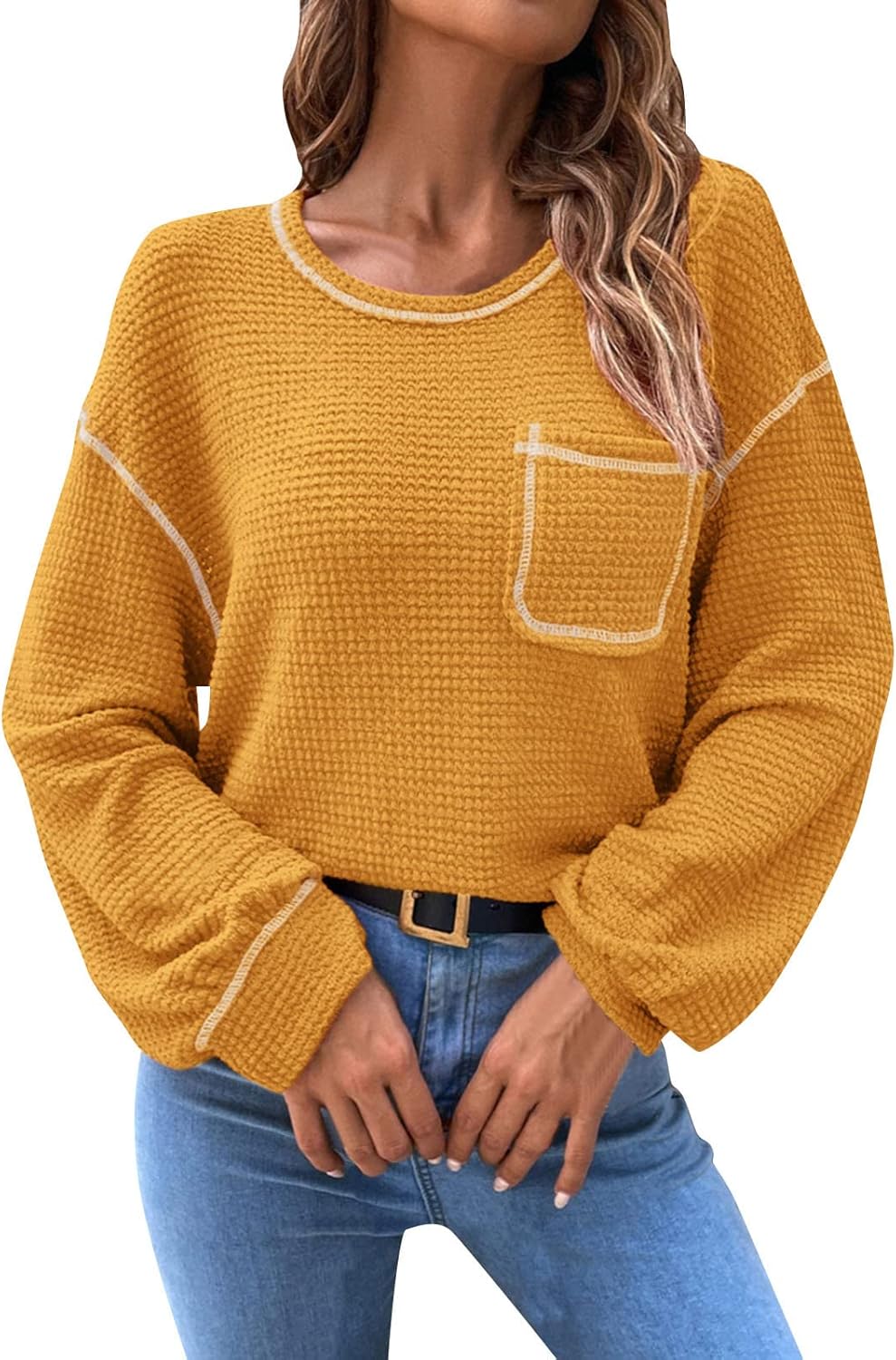 Lente en herfst casual mode ronde hals slanke trui dames lange mouwen gebreide trui, Zwart, XS