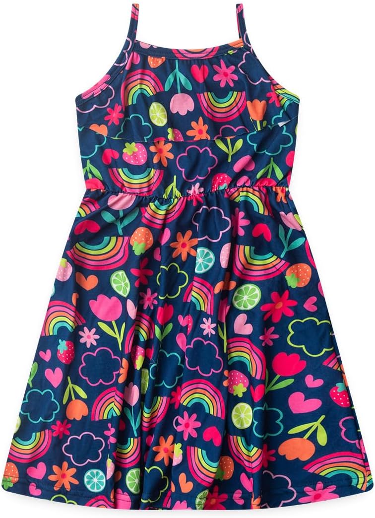 Vestido Alcinha Verão Menina com Babado Jardim Frutado