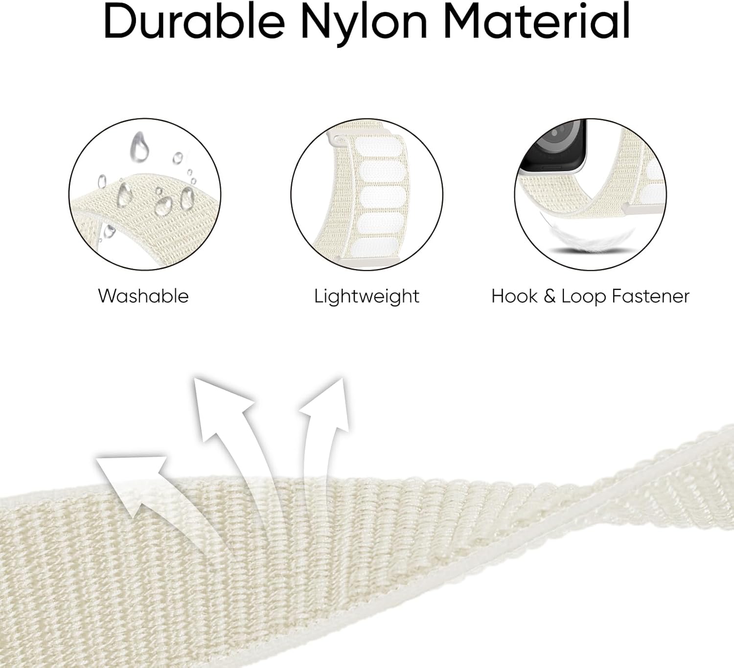 6 Pack Sport Nylon Loop Band Compatible with Apple Watch Band 38mm 40mm 41mm 42mm 44mm 45mm 46mm 49mm for Women Men, Adjustable Breathable Braided Straps for iWatch Series 11/10/9/8/7/6/5/4/3/SE/Ultra - Image 2