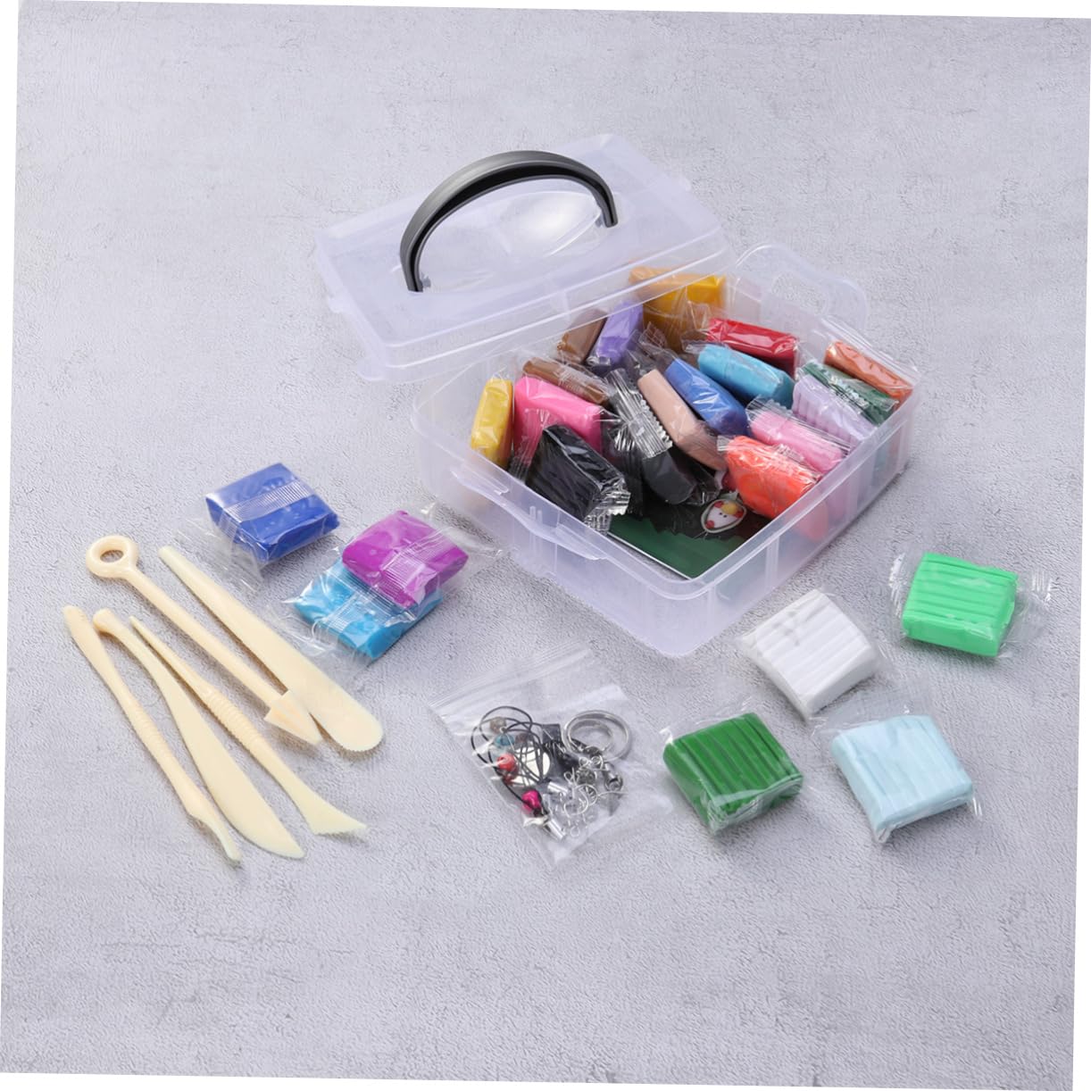 Kit Argilla da Modellare 24 Colori per Bambini Strumenti | Pvc, Accessori Inclusi per Creare Forme, Set Creativo Educativo, Adatto a Ragazzi e Ragazze