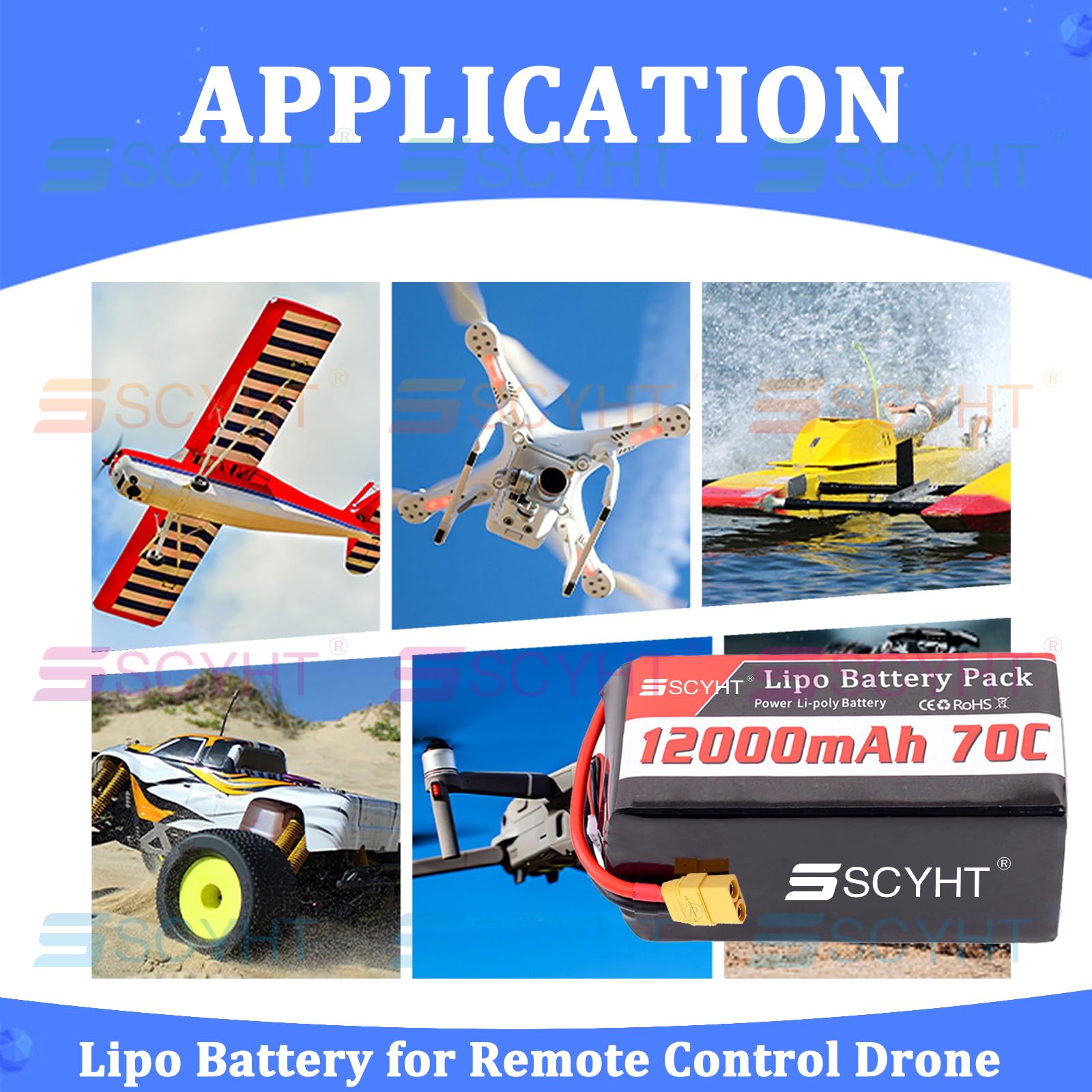 11,1 V 14,8 V 22,2 V Batteria droni 70C con BMS