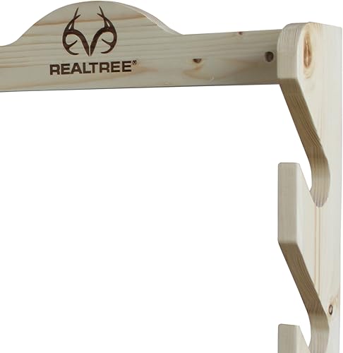 Miniatura 6 de Rush Creek Creations Real tree - Estante de pared para 4 pistolas con herrajes ocultos, hecho a mano, duradero