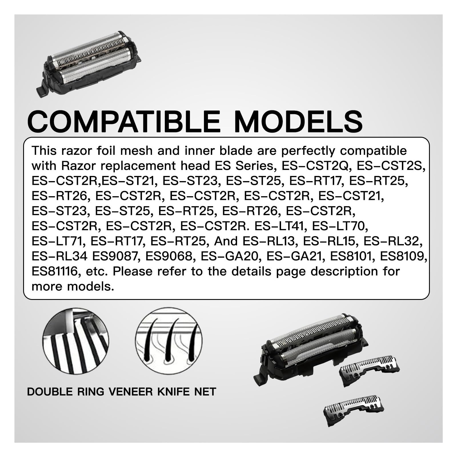 Cabezal de afeitar, Compatible con Panasonic, CST2S