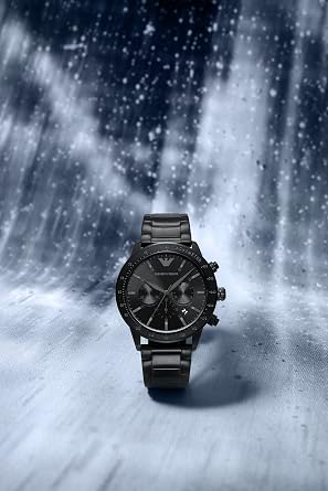 Emporio Armani Men's Chronograph Black Stainless Steel Watch (Model: AR11242)