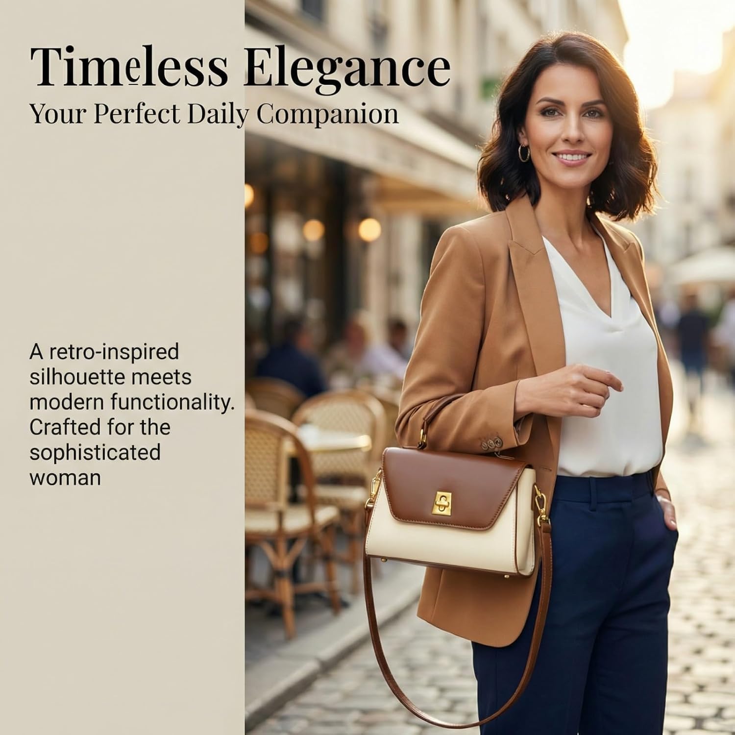 Shoulder Bags Retro Classic Purse Clutch Shoulder Simple HandBag with Zipper Closure Crossbody for Women