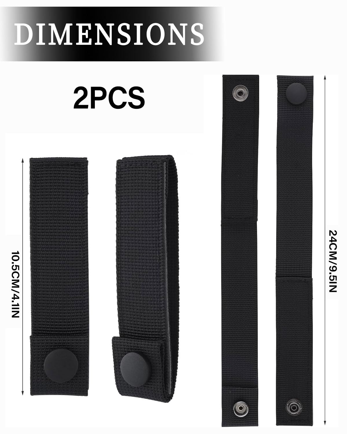 2 pezzi cinghia MOLLE, fettuccia MOLLE Utility Backpack Strap MOLLE Nylon Snap Strap MOLLE Accessory Strap, Skunk's Accessory Strap Connector