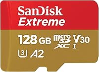 SanDisk 128GB Extreme microSDXC UHS-I Card with Adapter: 190MB/s Read, 90MB/s Write, A2 V30 U3 for 4K 5K Video, Nintendo Switch