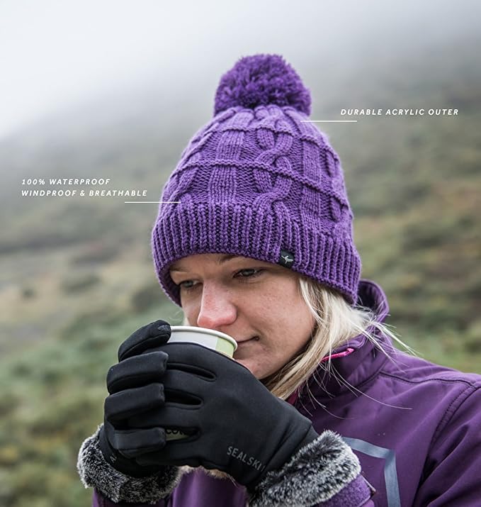 Waterproof bobble hat womens Clearance