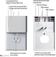 Vista 5 de Permaplug Bloqueo del cargador: sistema de bloqueo de cargador de teléfono antirrobo y a prueba de tirones para Apple iPhone