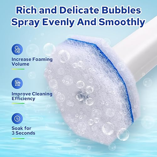 Miniatura 3 de Cecailin 60 cepillos desechables para inodoro. Limpieza de inodoro y baño. Repuesto de varita de inodoro, varita limpiadora desechable. Cabezal de