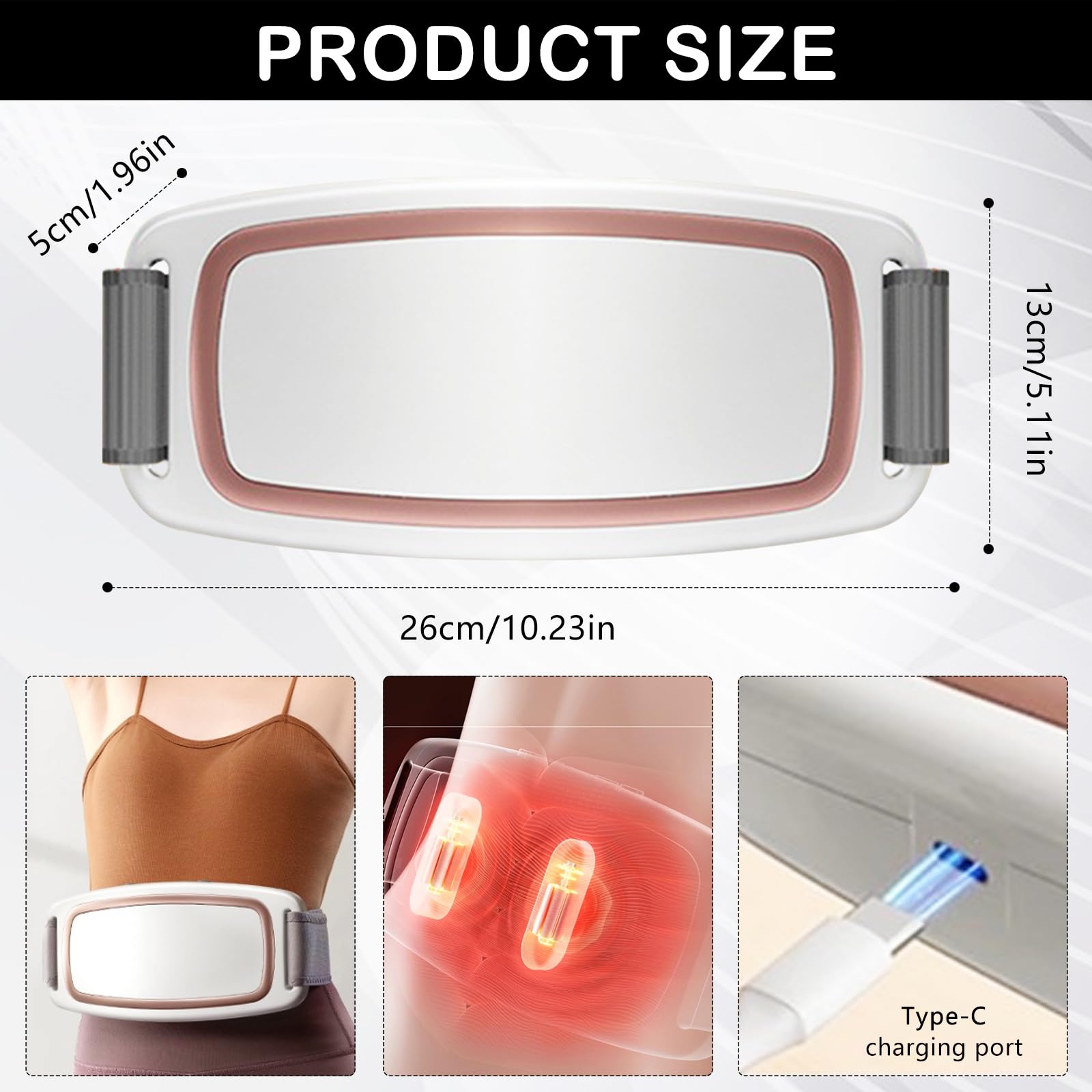 Bauchtrainer, 1200 mAh Elektrisch Kabellose Schlankheitsgürtel Bauchmuskeltrainer mit 6 Vibrationsmodi 9 Intensitätsstufen und 3 Heizstufen EMS Bauchmassagegerät mit Doppelmachtbewegung