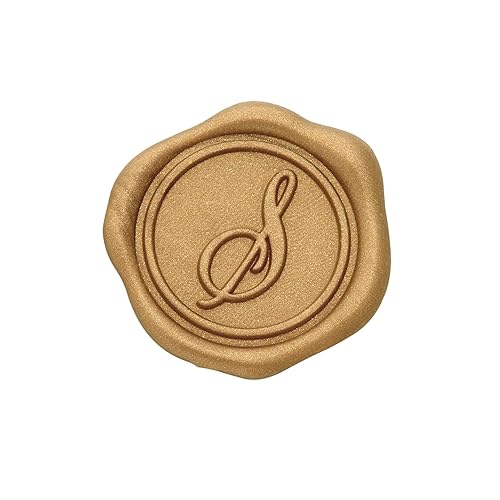 Miniatura 3 de Calcomanías adhesivas de cera con letra inicial del alfabeto, color dorado, paquete de 25 calcomanías para sello de cera de letras, sellos de sobre,