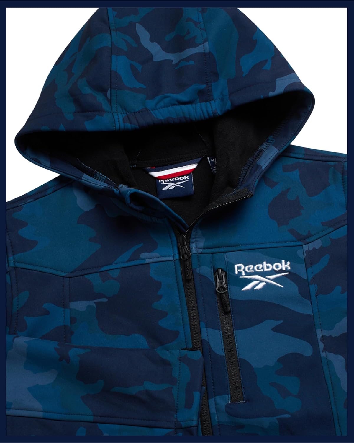 Reebok Boys Fleece Jacket - Polar Fleece Lined Wind & Water Resistant Softshell Winter Jacket - Outdoor Winter Coat for Boys - Image 5