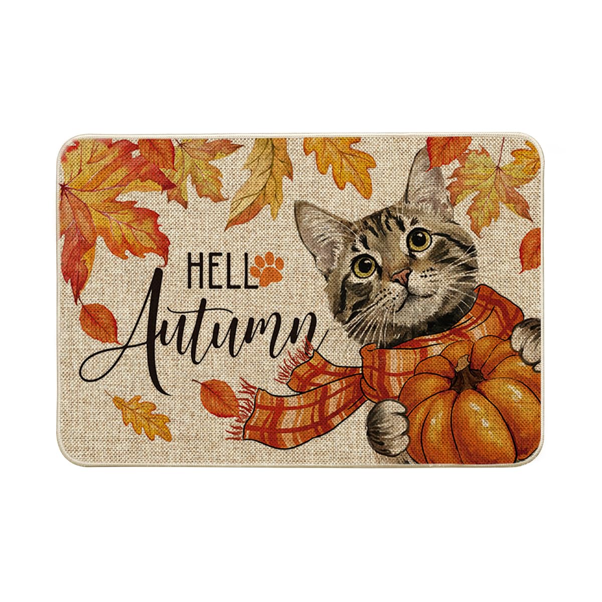 Citrouilles Champignons Bienvenue Paillasson d'automne, Bienvenue Décoration de la Maison Tapis de Cuisine Tapis de Sol pour Intérieur Extérieur Décor | Leroy Merlin