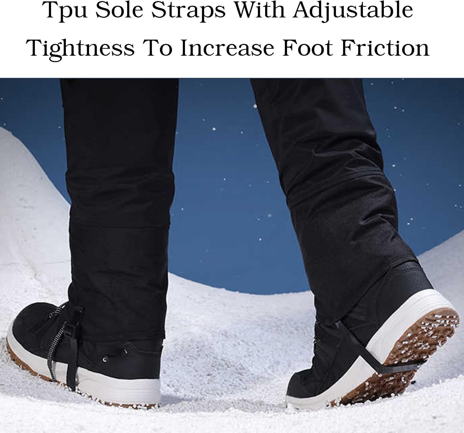 Snow-Resistant,Fleece-Lined,and Warm Leg Gaiters,Lightweight Rain Shoe Gaiters,for Mountain Snow,Hiking,Skiing,Walking,Climbing, Hunting(Color1,Medium)