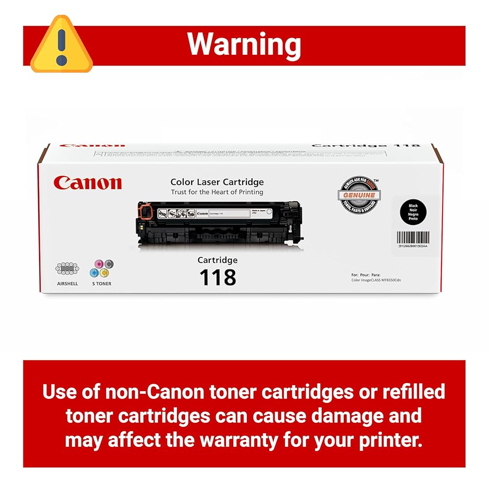 Canon Genuine Toner Cartridge 118 Black : Amazon.ca: Office