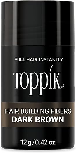 Toppik Hair Building Fibers, 12g Fill In Fine or Thinning Hair Instantly Thicker, Fuller Looking Hair 9 Shades for Men & Women