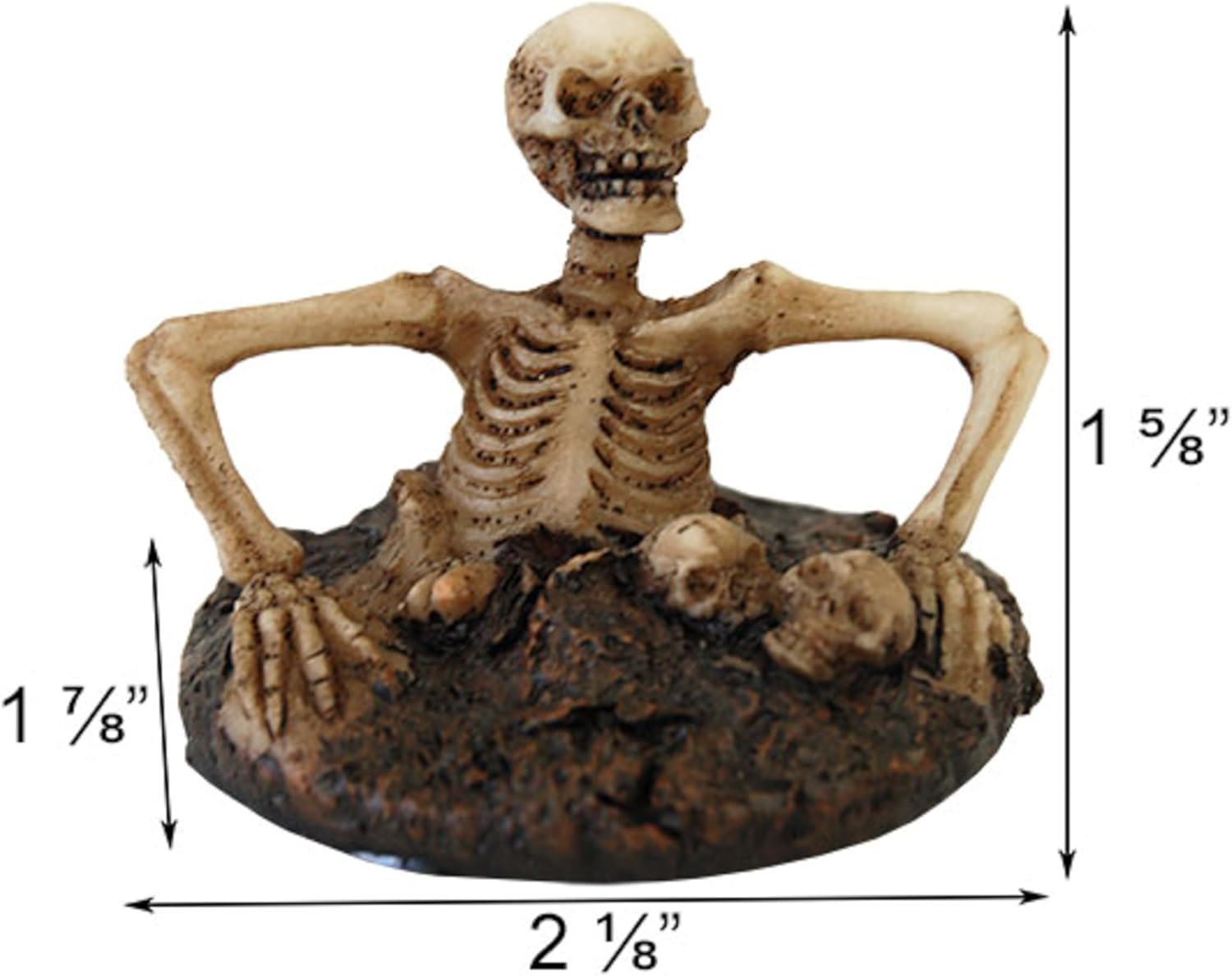 BestNest Spooky Halloween Fairy Garden Kit, Resin Jack O Lantern Bowl with Skull, Witch, Skeleton, Bat Trellis and Spanish Moss, Indoor Outdoor Mini Halloween Decor Set