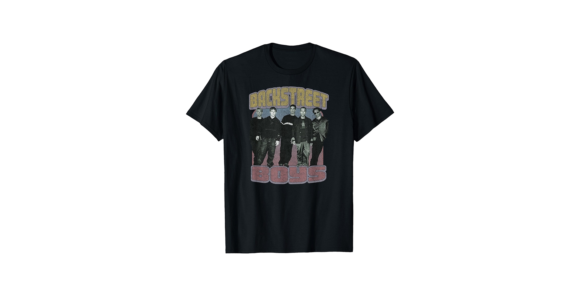 Amazon.com: Backstreet Boys – Distressed Group Photo T-Shirt