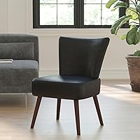 Vista 2 de Flash Furniture HERCULES Holloway Series Black LeatherSoft Silla retro