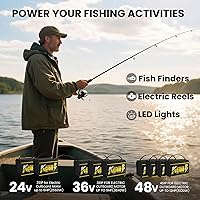 Vista 7 de 12V 100Ah LiFePO4 Battery,BCI Group 31 Lithium Battery with Built-in 100A BMS,15000 Cycles Lithium Iron Phosphate Battery Perfect for Trolling