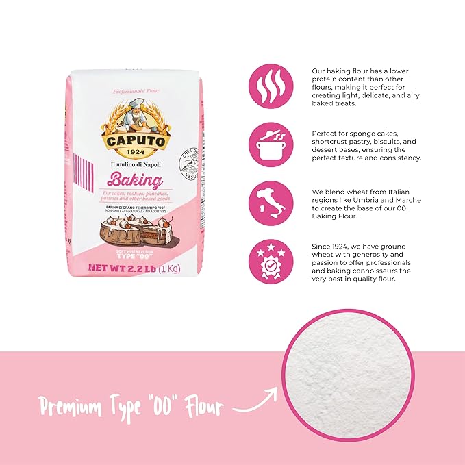 Antimo Caputo Baking Pastry 00 Flour 2.2 Pound Bag 4 Pack miniatura 10